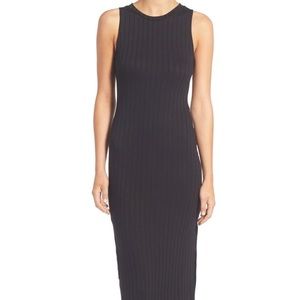 Nordstrom jella c. Rib Knit MIDI Dress- Black sz M